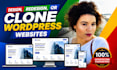create wordpress website, redesign or clone any website with elementor