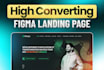 design figma landing page with high converting UX for saas