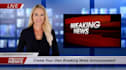 create a breaking news spokesperson video
