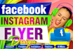 do instagram flyer and facebook post design