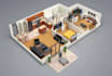 make 3d floor plan with free 2d plan maximum 200 sqft plot