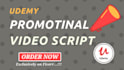 write udemy course promotional video script