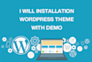 installation wordpress theme with demo