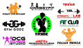 clothing design for gym fitness sports or bodybuilding logo