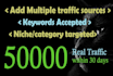 get 50k seo friendly niche targeted website traffic