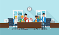 create a modern flat illustration