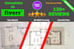 draw any 2d architecture sketch drawing in autocad