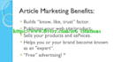 submit your article on 15 high PR sites manually