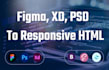 do figma to responsive HTML, tailwind, sass, bootstrap