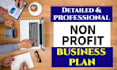 write a fundraising nonprofit business plan