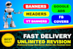 design a Professional web banner,header,ads,cover