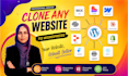 clone website or convert wix, figma, lovable, webflow to wordpress