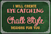 design a custom hand drawn chalkboard menu or sign