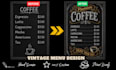 design premium chalkboard menu boards for cafes and restaurants