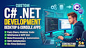 build custom c sharp winforms or wpf desktop software