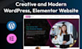 build creative and modern wordpress, elementor, woocomerce custom website