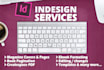 do any adobe indesign project