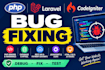 fix PHP laravel codeigniter bugs and errors