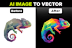 vectorize your complex ai generated artwork or logo