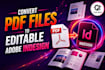 convert PDF to editable adobe indesign conversion