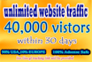 guarantee to bring 40k niche targeted,usa website traffic