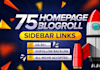 add 75 da 50 homepage blogroll sidebar footer sitewide seo backlinks
