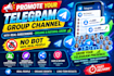 promote your telegram  channel or group with real  users guarantee
