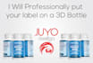 professionally put your label on a 3d bottle