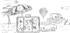 draw a sketch or line art of any illustration