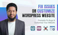 fix issues or customize your wordpress website