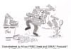 create a customer targeted cartoon for your company newsletter in black and white