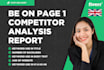 in depth competitor analysis report