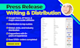 write and distribute a press release to google news, ap news, and hundreds more