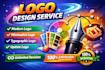 design a modern, minimalist, and typographic logo