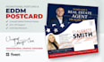 design eddm postcard, invitation card, flyer, brochure, social media kits