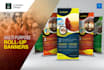 design perfect rollup banner and flag