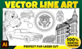 convert any image to line art vector illustration