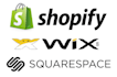 connect your domain to shopify, wix or squarespace