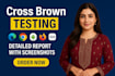 perform crossbrowser compatibility testing and responsive website testing