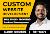 build custom website design and development as full stack developer