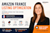 do professional french amazon listing optimization and copywriting for france