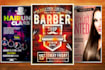 design barber, salon,spa and yoga flyers