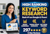 do SEO keyword research with low competition high traffic