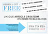 manually create 75 high da backlinks with quality content