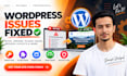 troubleshoot and fix wordpress website issues and errors