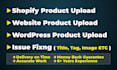 do shopify data entry, woocommerce data entry and product listing