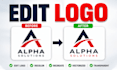 edit logo, recolor, recreate, vectorize or make transparent