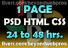 slice 1 psd design to a valid xhtml and css or html5
