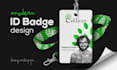 design modern id badge, name card, lanyard, id card