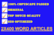 write 2x400 engaging and unique articles with your keywords
